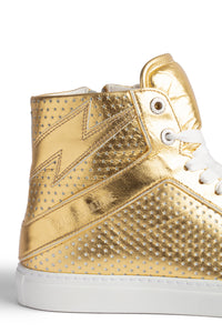 Sneakers montantes à logo " ZV" 1747 High Flash en cuir - Gold