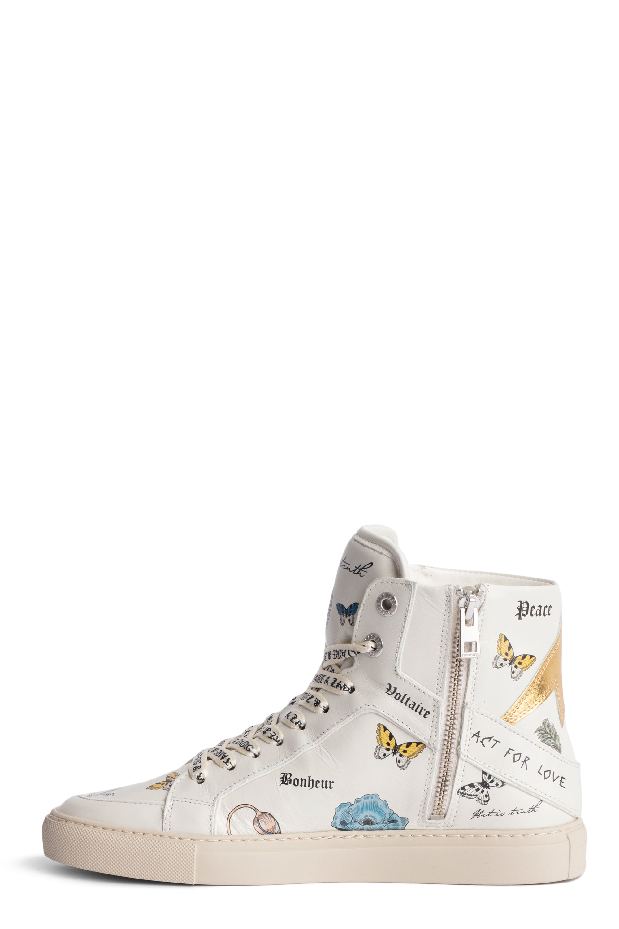 ZV" 1747 High Flash logo high-top sneakers in leather - Flash
