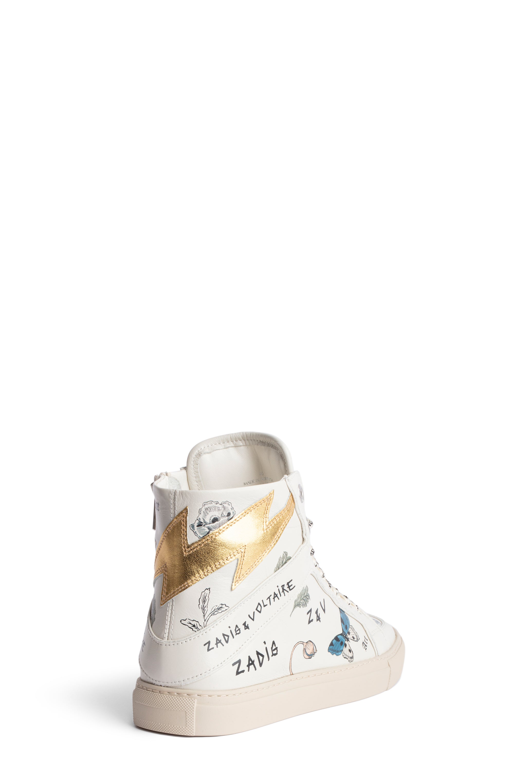 ZV" 1747 High Flash logo high-top sneakers in leather - Flash