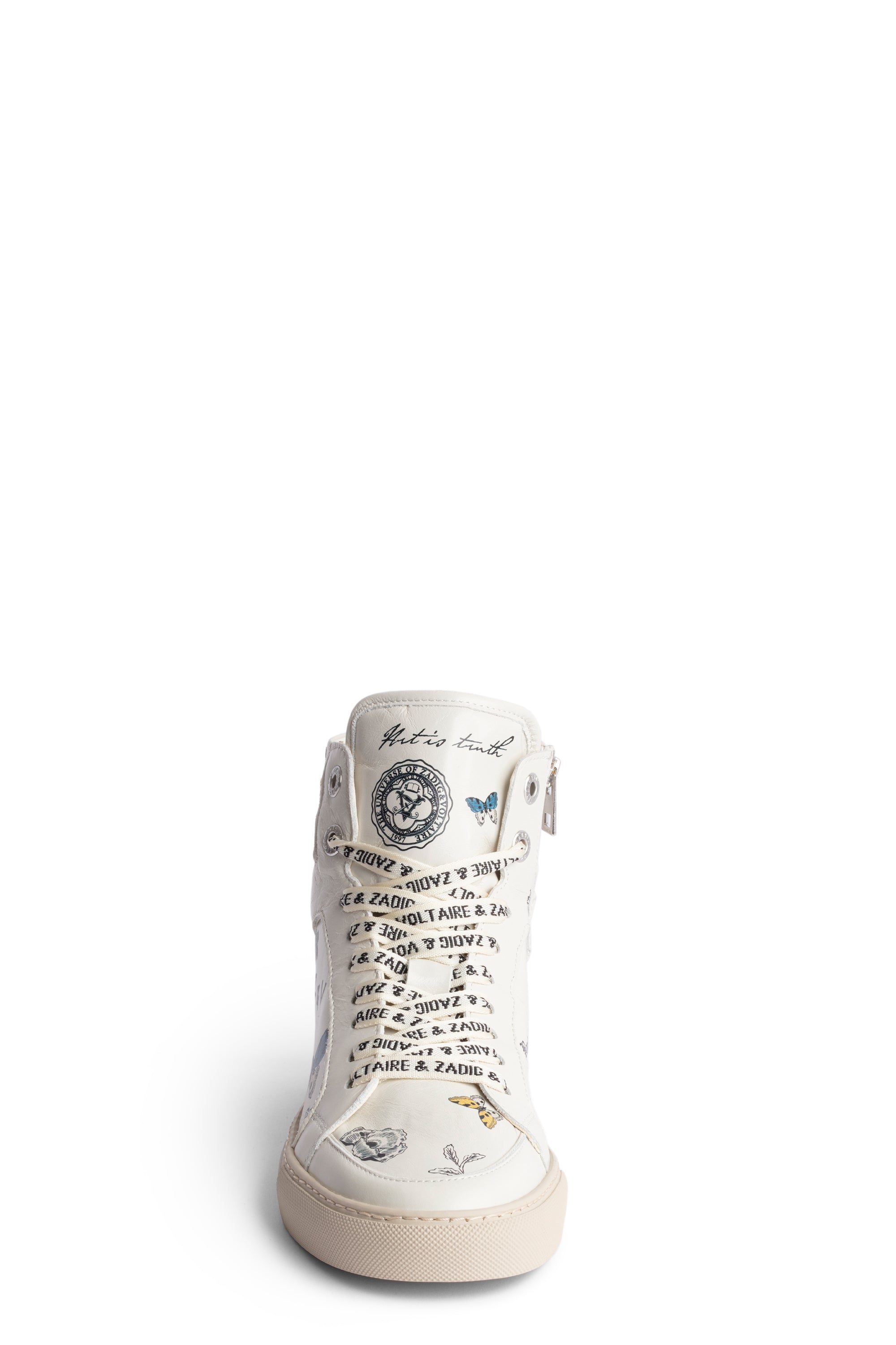 ZV" 1747 High Flash logo high-top sneakers in leather - Flash