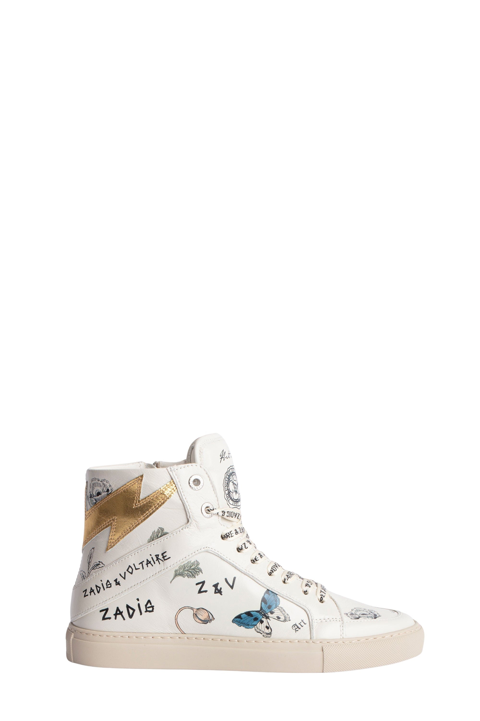 ZV" 1747 High Flash logo high-top sneakers in leather - Flash