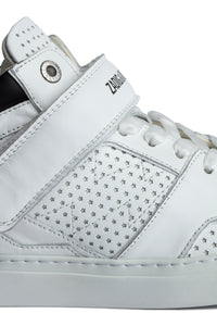 ZV" 1747 Mid Flash logo sneakers in leather - White