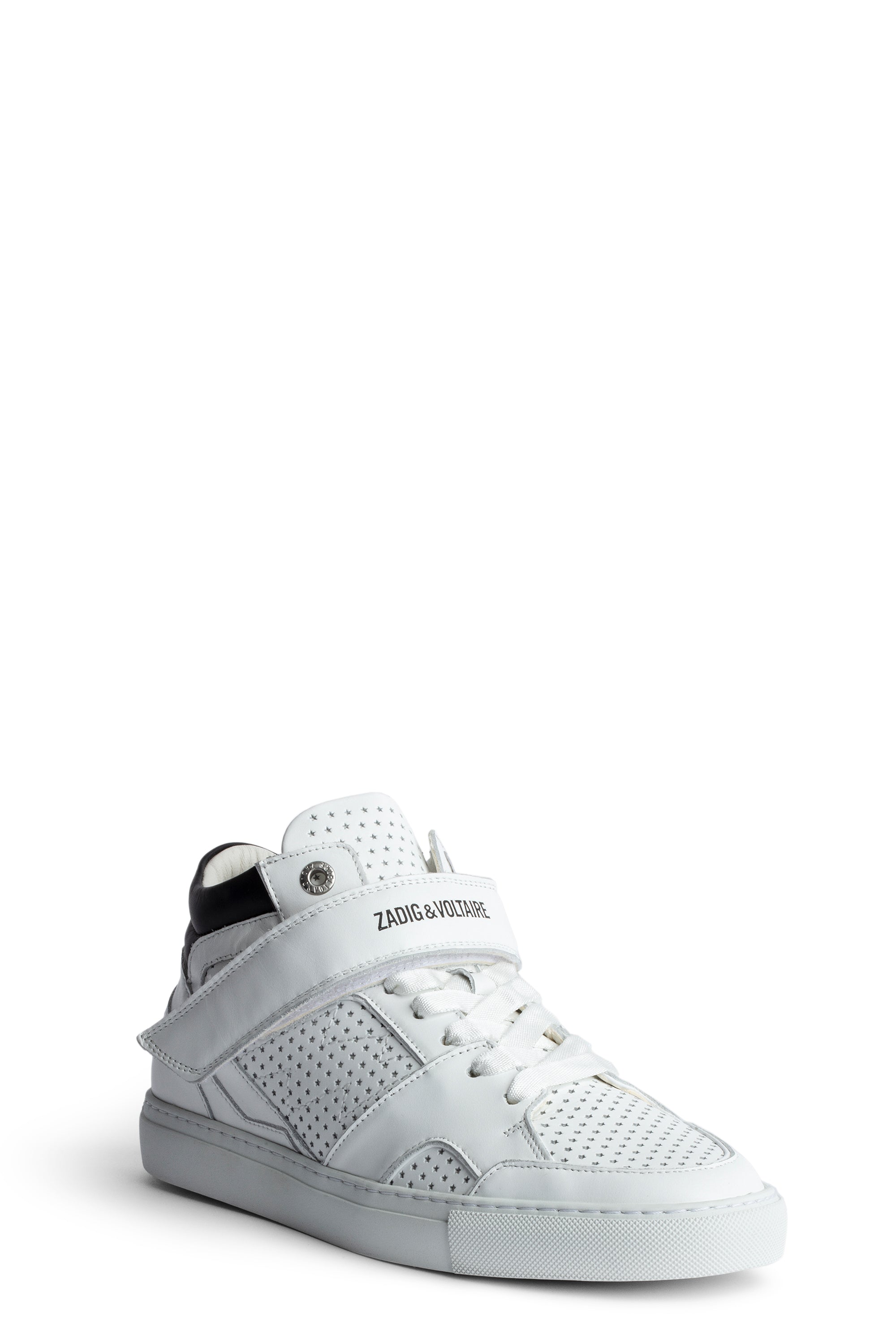 ZV" 1747 Mid Flash logo sneakers in leather - White