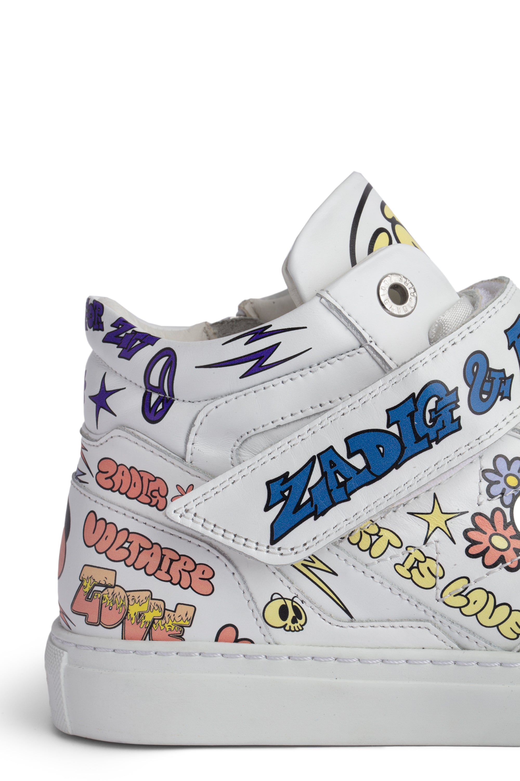 ZV" 1747 Mid Flash logo sneakers in leather - White