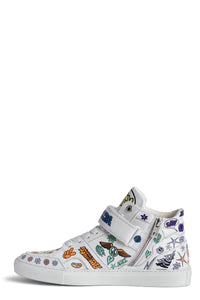 ZV" 1747 Mid Flash logo sneakers in leather - White