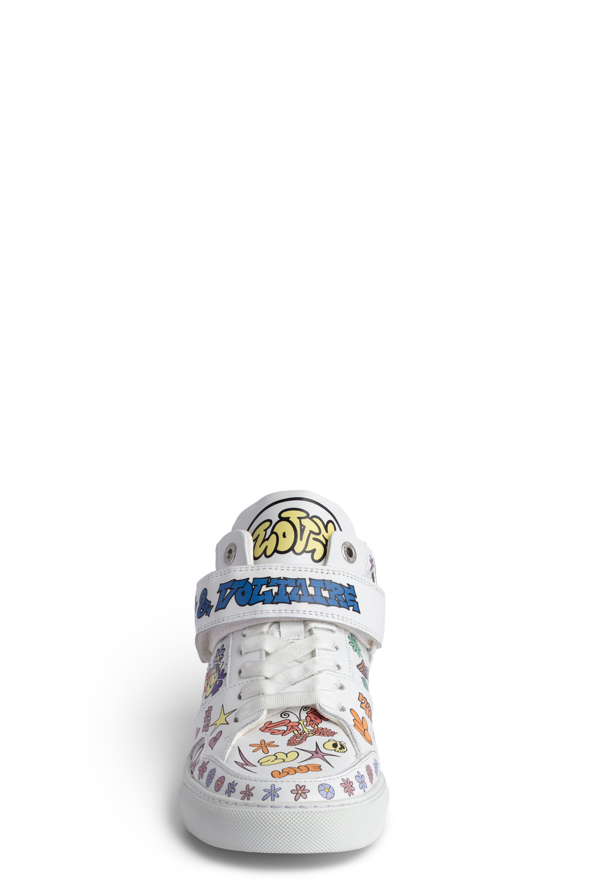 ZV" 1747 Mid Flash logo sneakers in leather - White