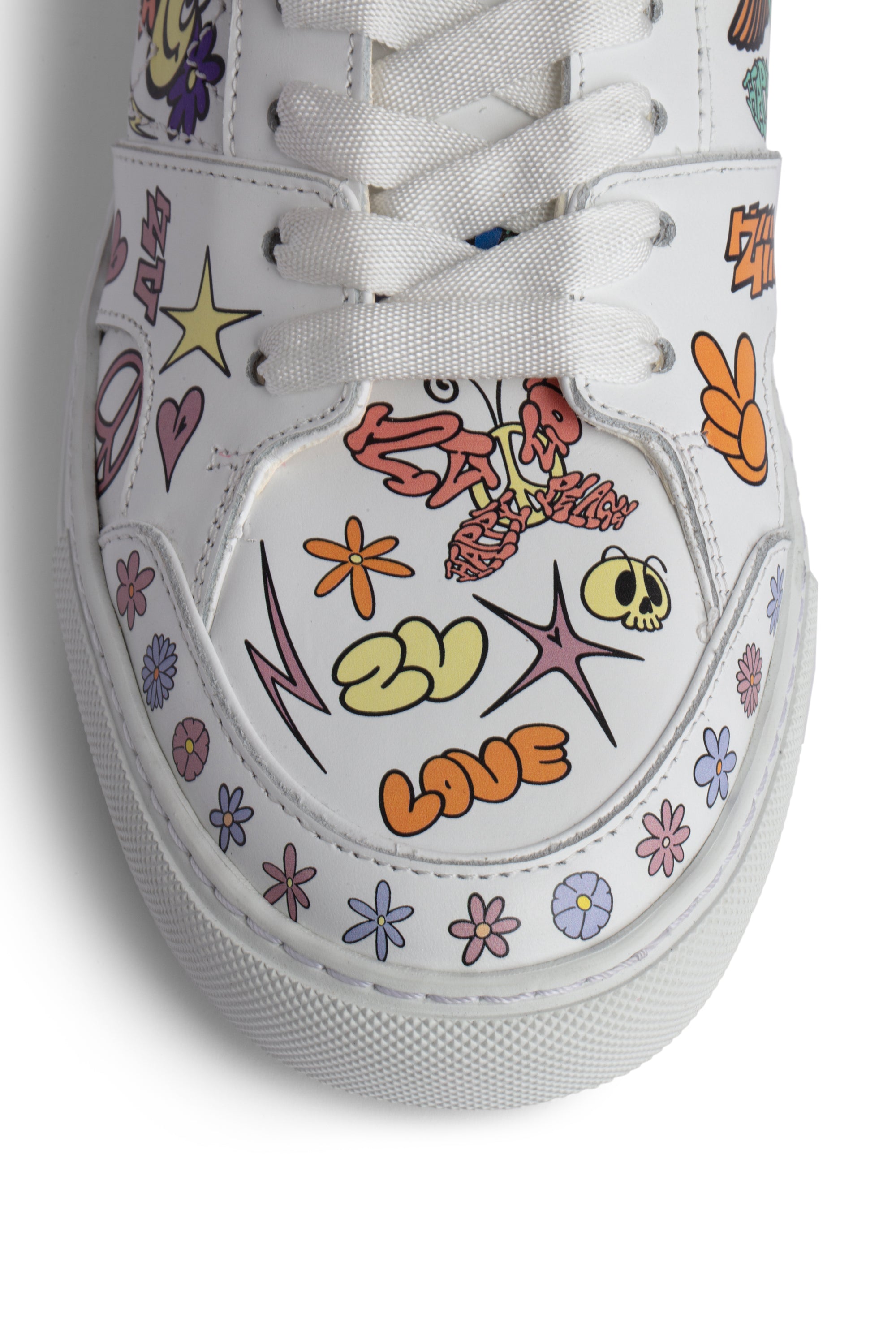ZV" 1747 Mid Flash logo sneakers in leather - White
