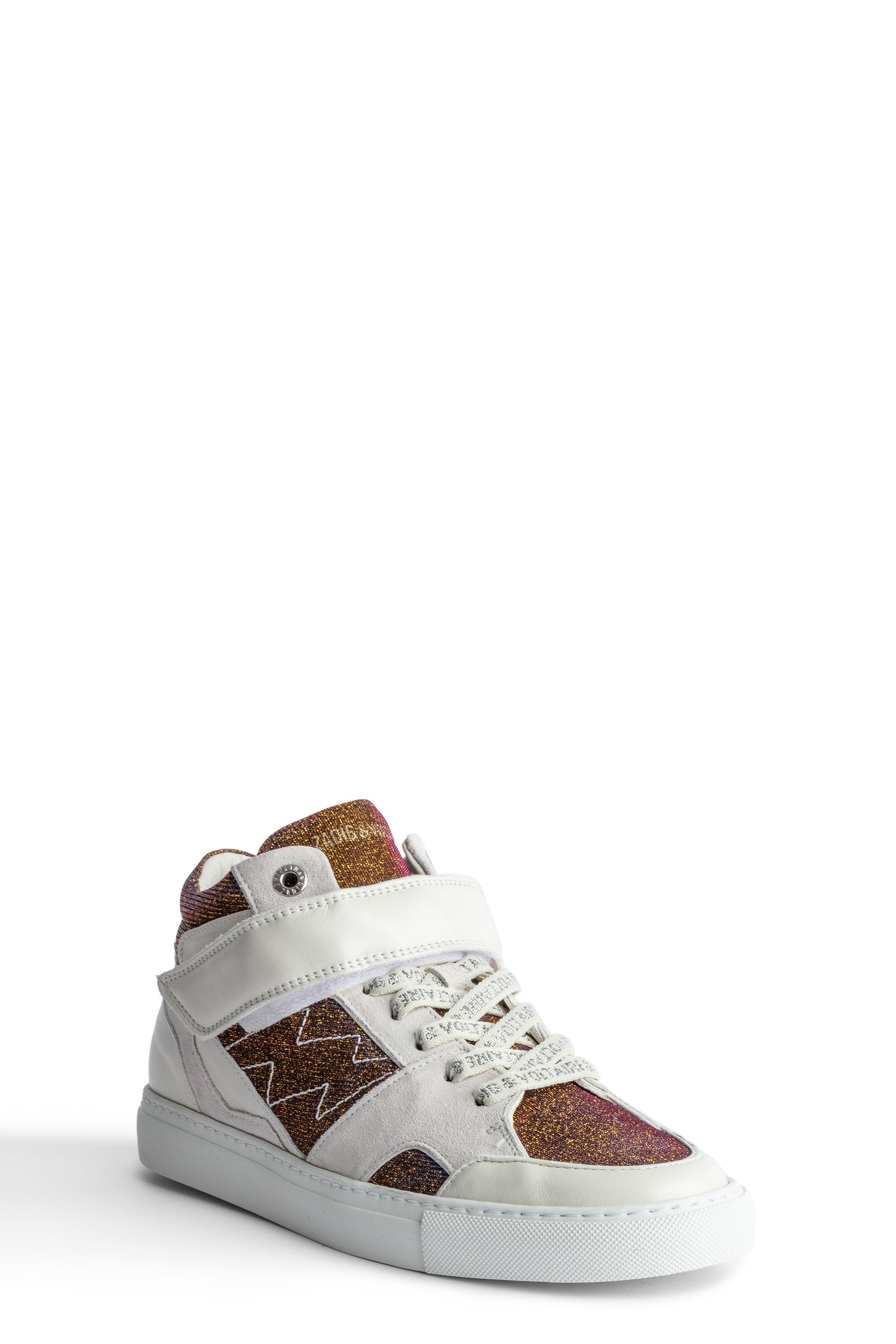 ZV" 1747 Mid Flash Sparkle logo sneakers - Gold