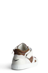 ZV" 1747 Mid Flash Sparkle logo sneakers - Gold