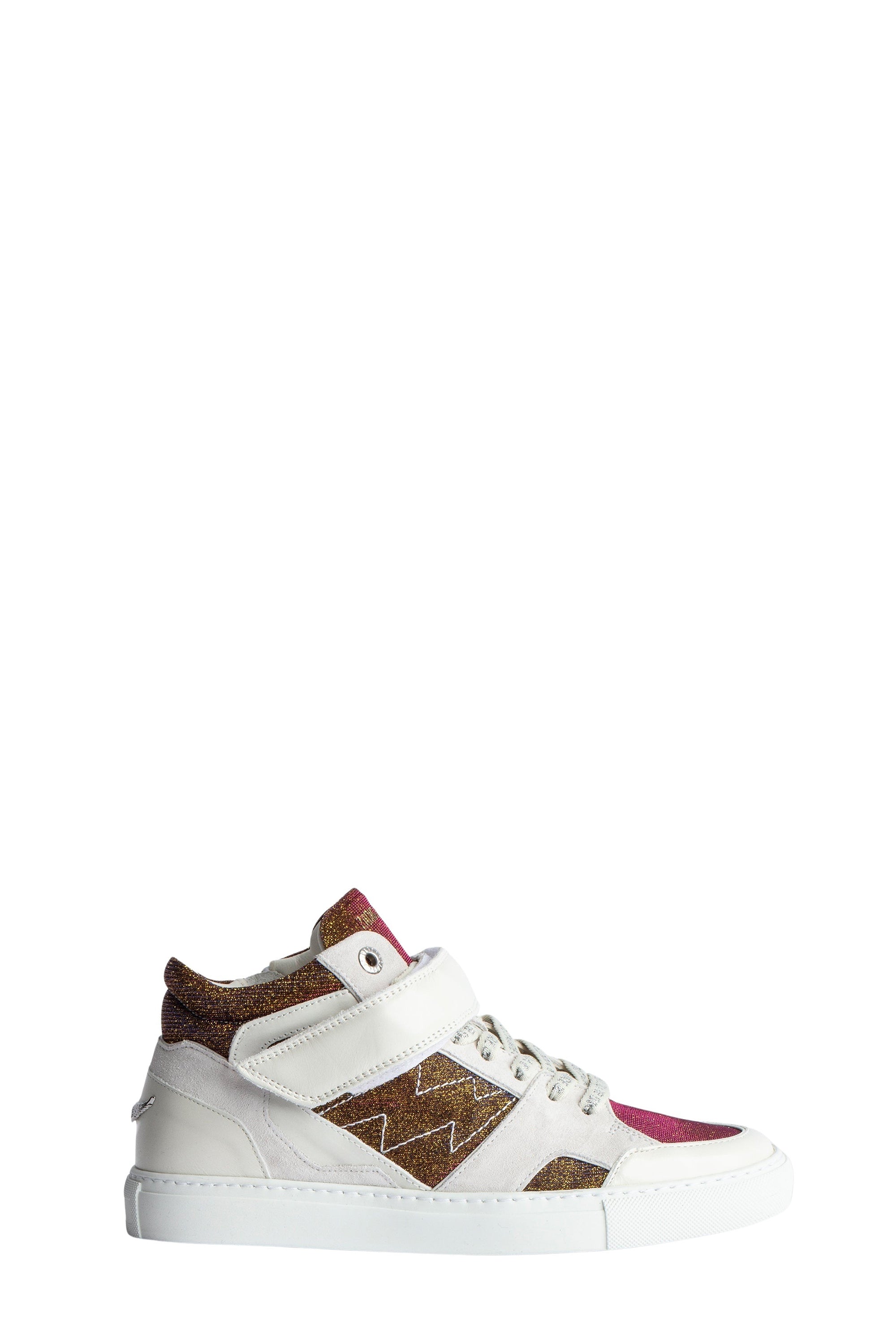 ZV" 1747 Mid Flash Sparkle logo sneakers - Gold