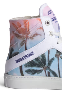 Sneakers High Flash Palm Tree - Blanc