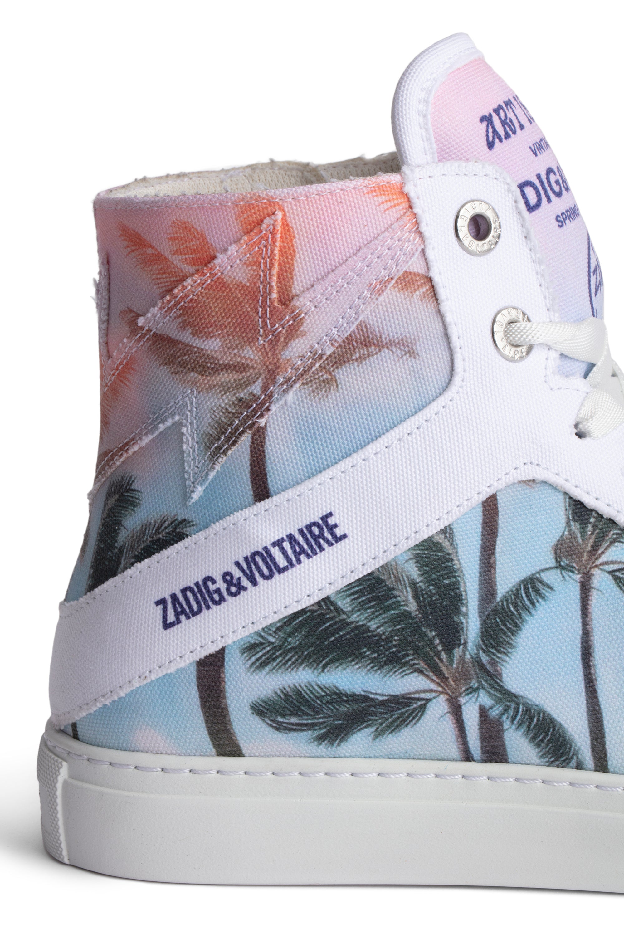 Sneakers High Flash Palm Tree - Blanc