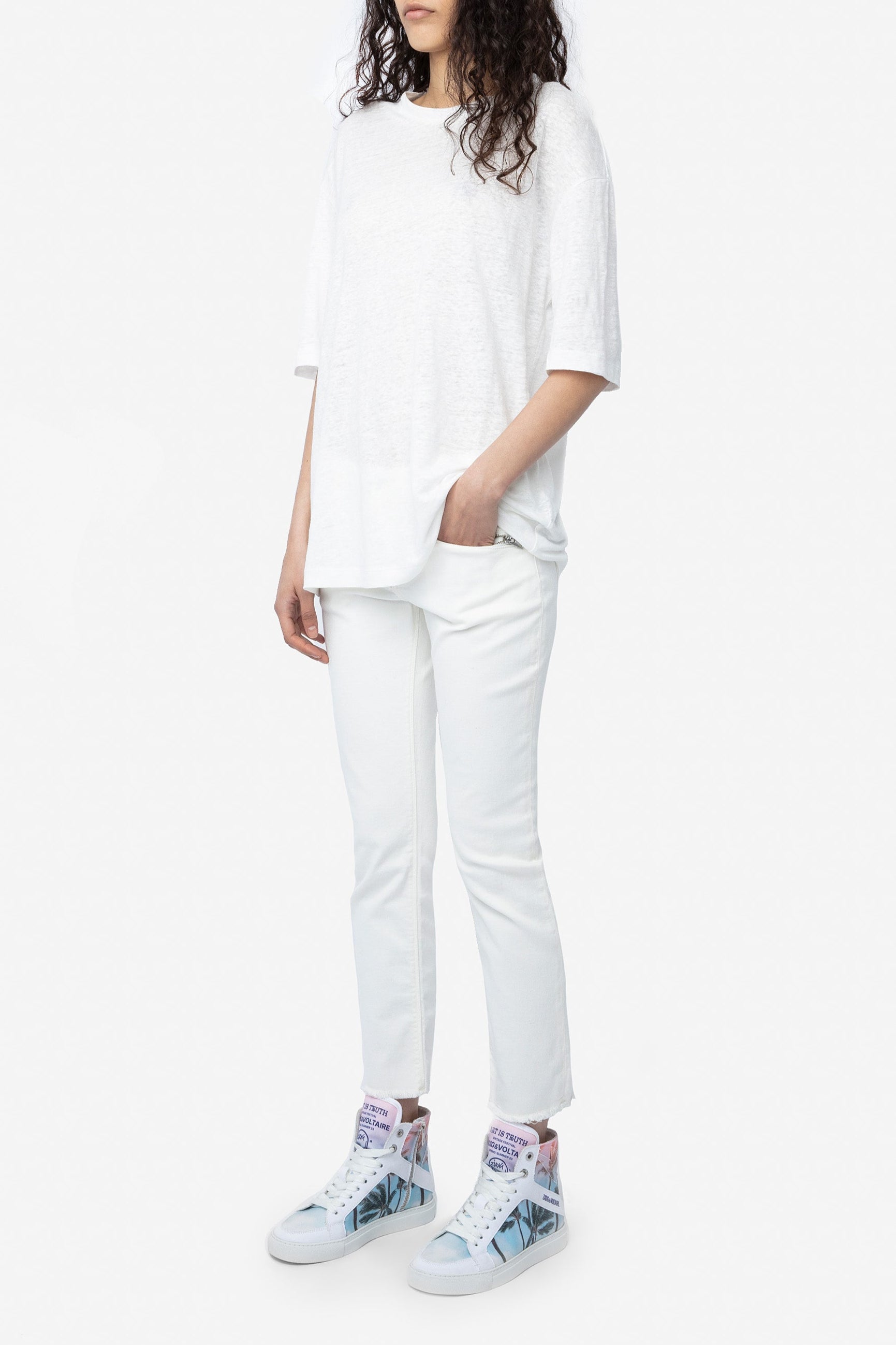 Sneakers High Flash Palm Tree - Blanc