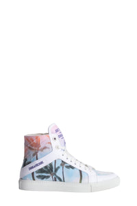 Sneakers High Flash Palm Tree - Blanc