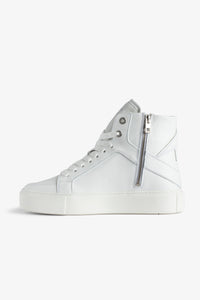 ZV" 174 platform sneakers in leather - White