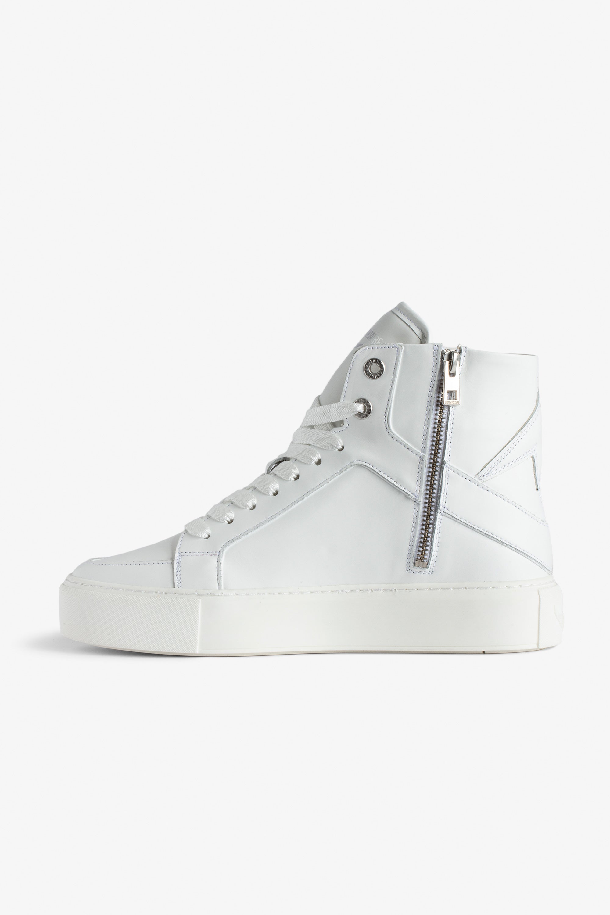 ZV" 174 platform sneakers in leather - White