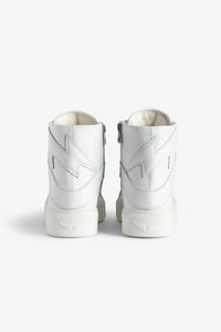 ZV" 174 platform sneakers in leather - White
