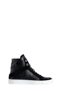 ZV" 1747 High Flash logo sneakers in leather - Black