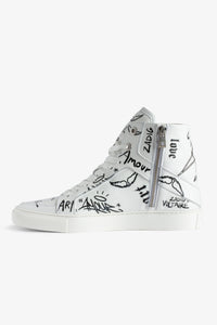 Sneakers montantes à logo " ZV" 1747 High Flash en cuir - Blanc