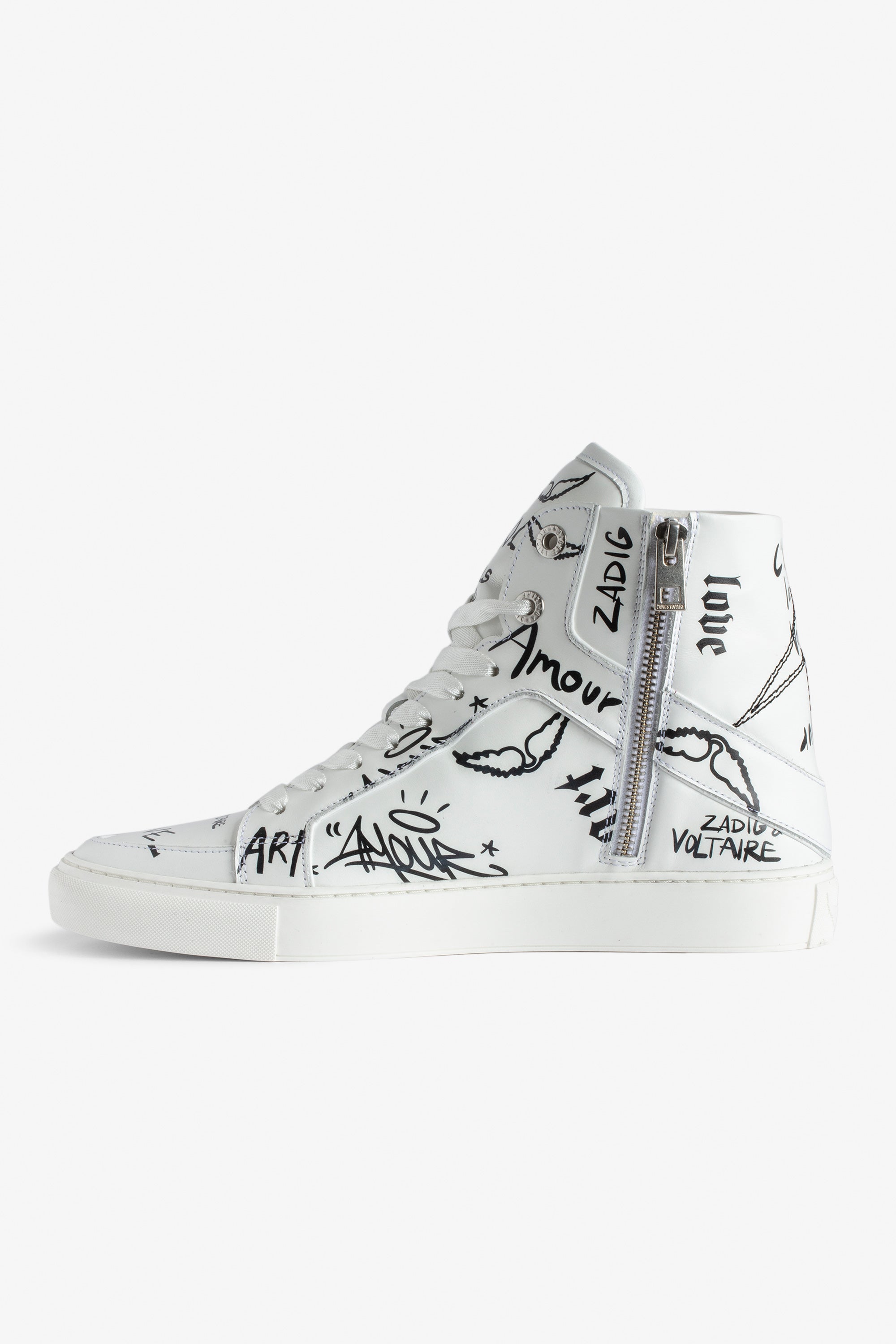 Sneakers montantes à logo " ZV" 1747 High Flash en cuir - Blanc