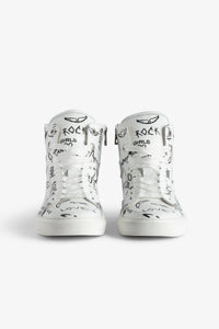 Sneakers montantes à logo " ZV" 1747 High Flash en cuir - Blanc