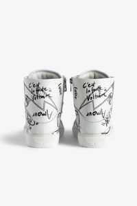 Sneakers montantes à logo " ZV" 1747 High Flash en cuir - Blanc