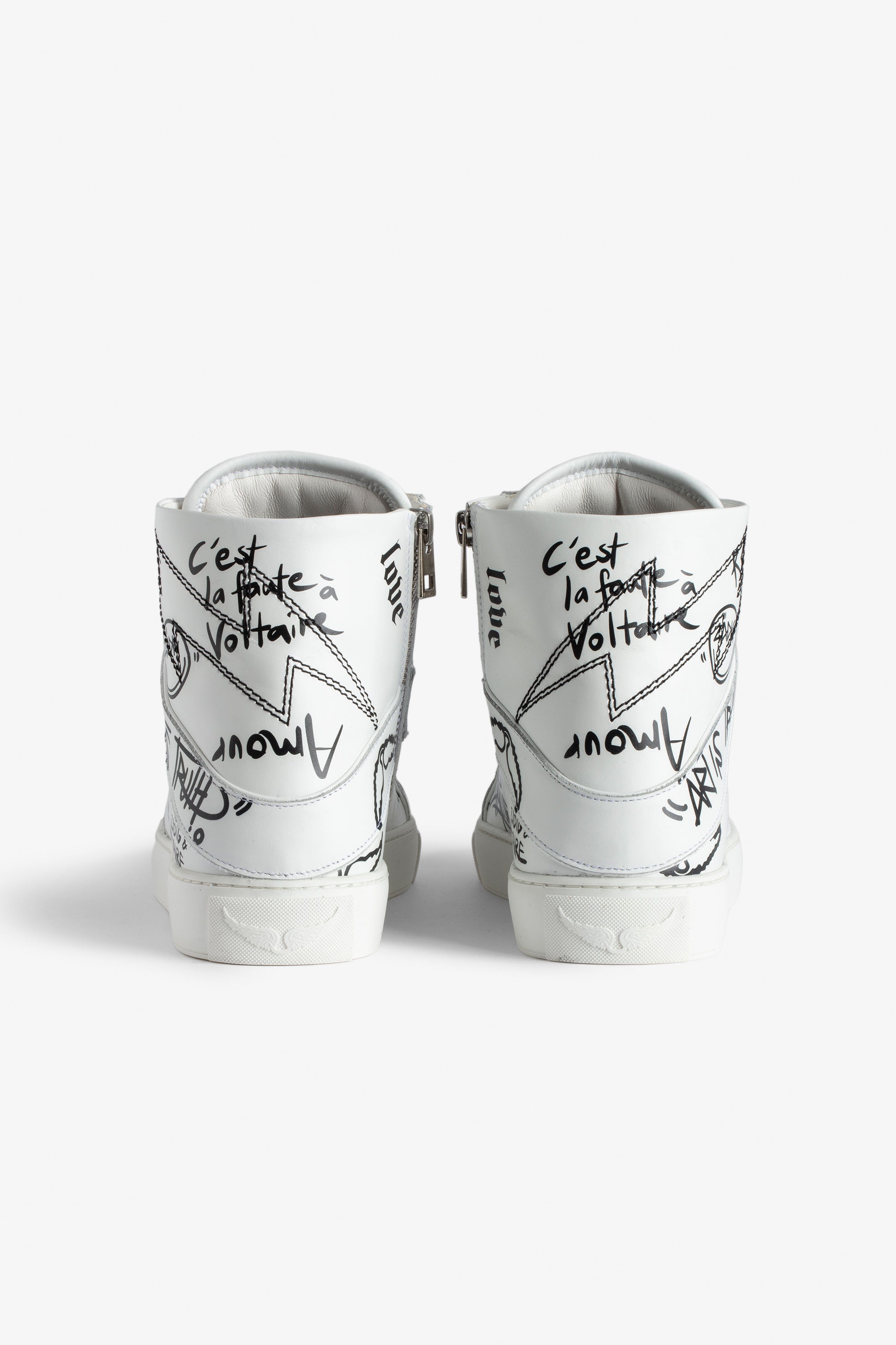 Sneakers montantes à logo " ZV" 1747 High Flash en cuir - Blanc