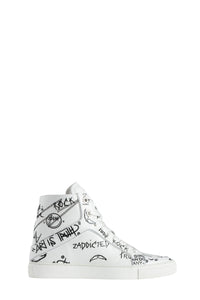 Sneakers montantes à logo " ZV" 1747 High Flash en cuir - Blanc
