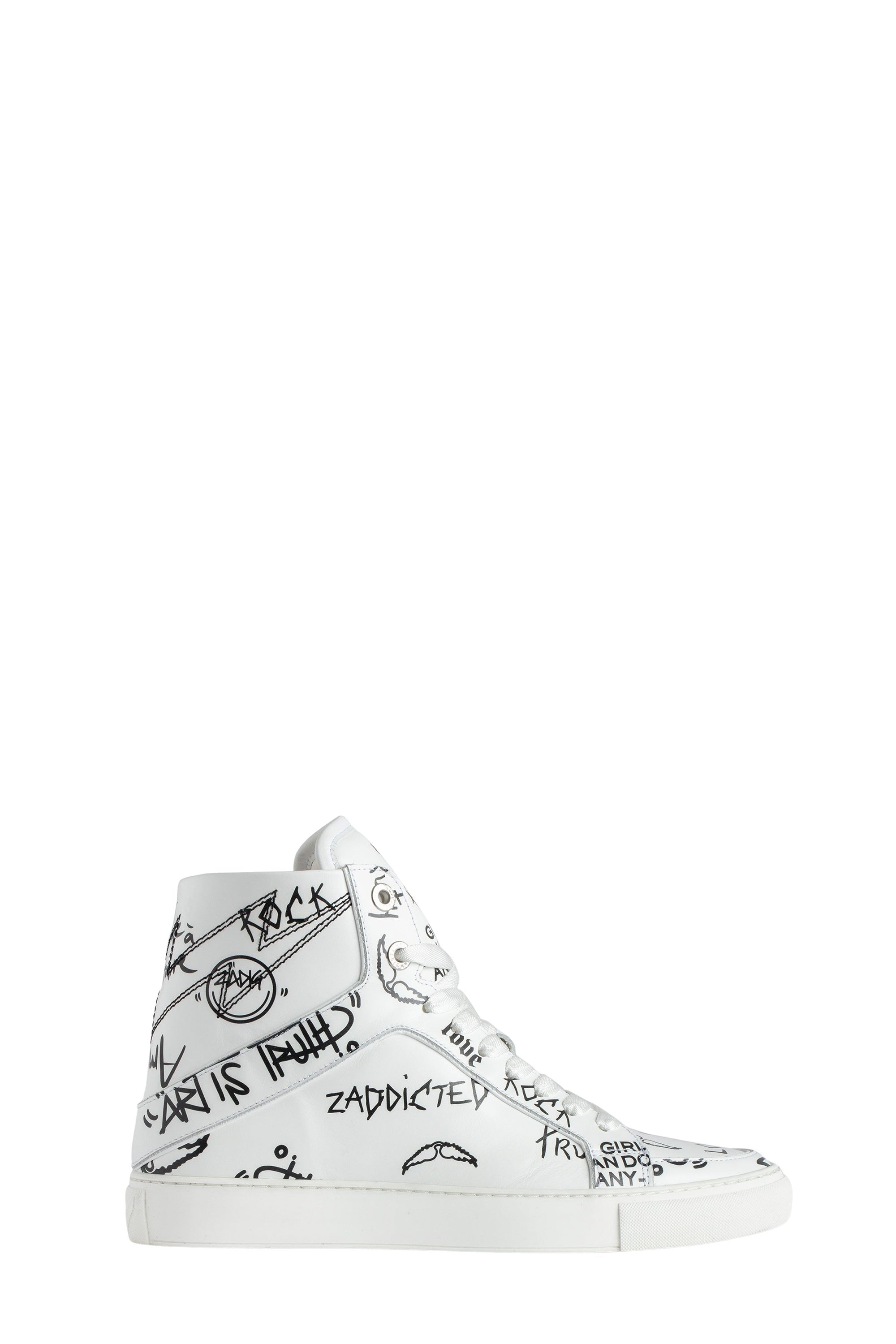Sneakers montantes à logo " ZV" 1747 High Flash en cuir - Blanc