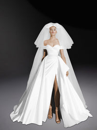 Voile drapé à nœud - Off White