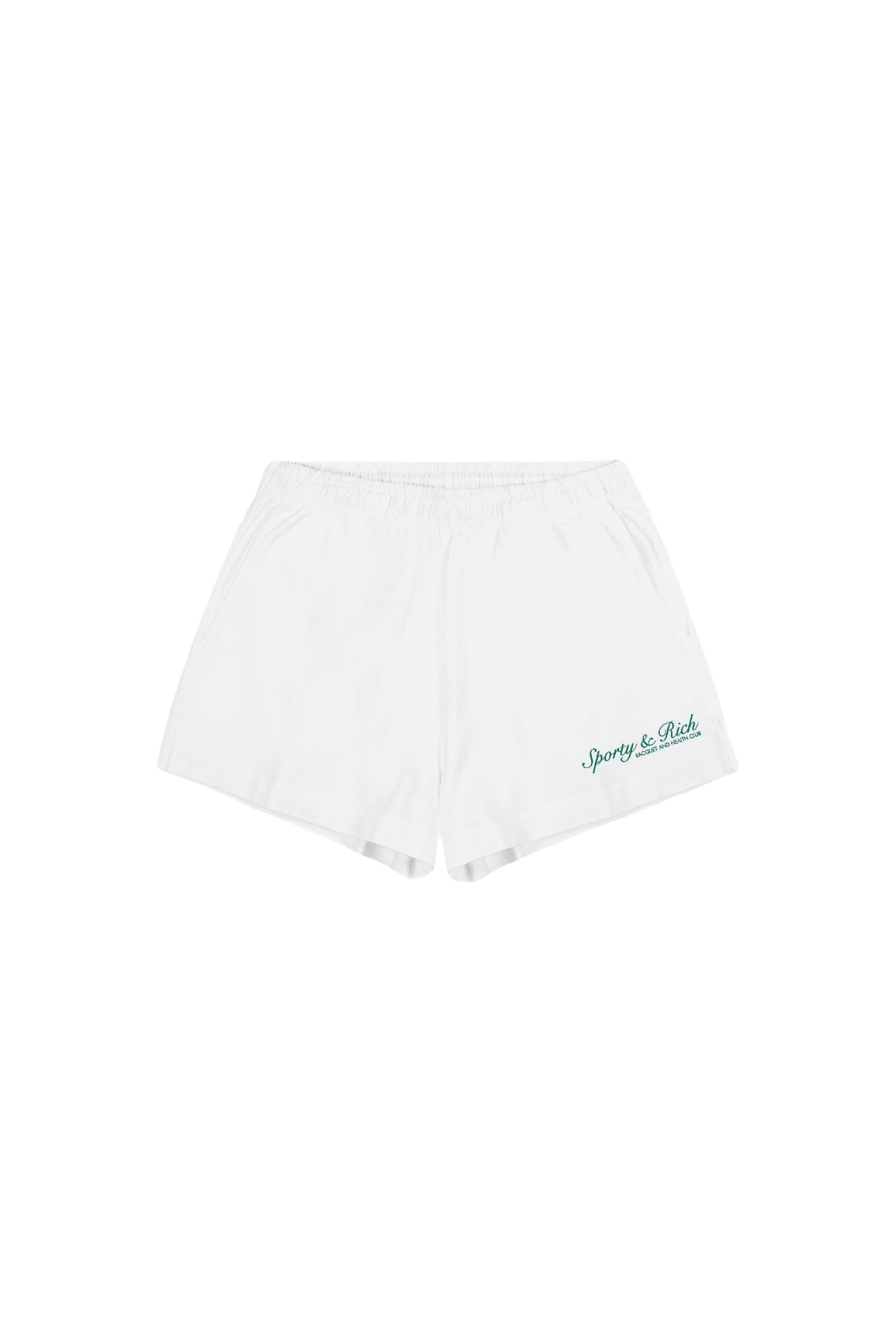 Short à taille élastique - White