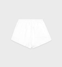 Short à taille élastique - White