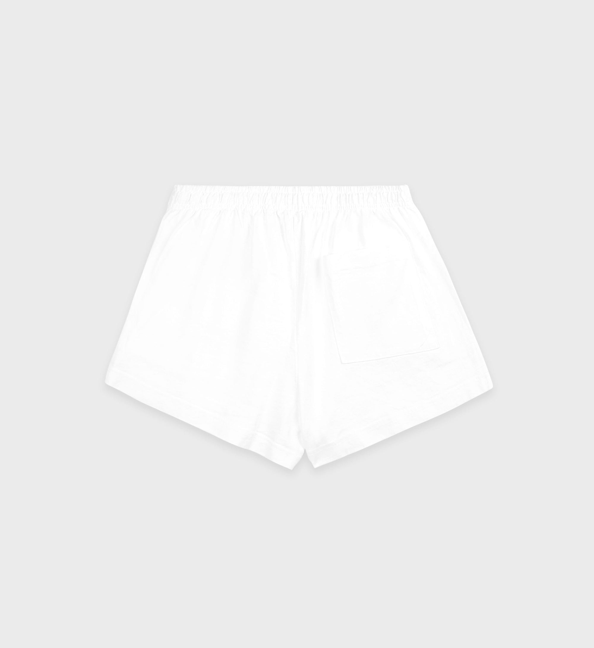 Short à taille élastique - White