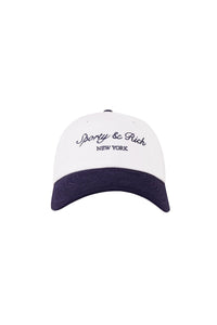 Casquette Syracuse en tissu - White & Dark Navy