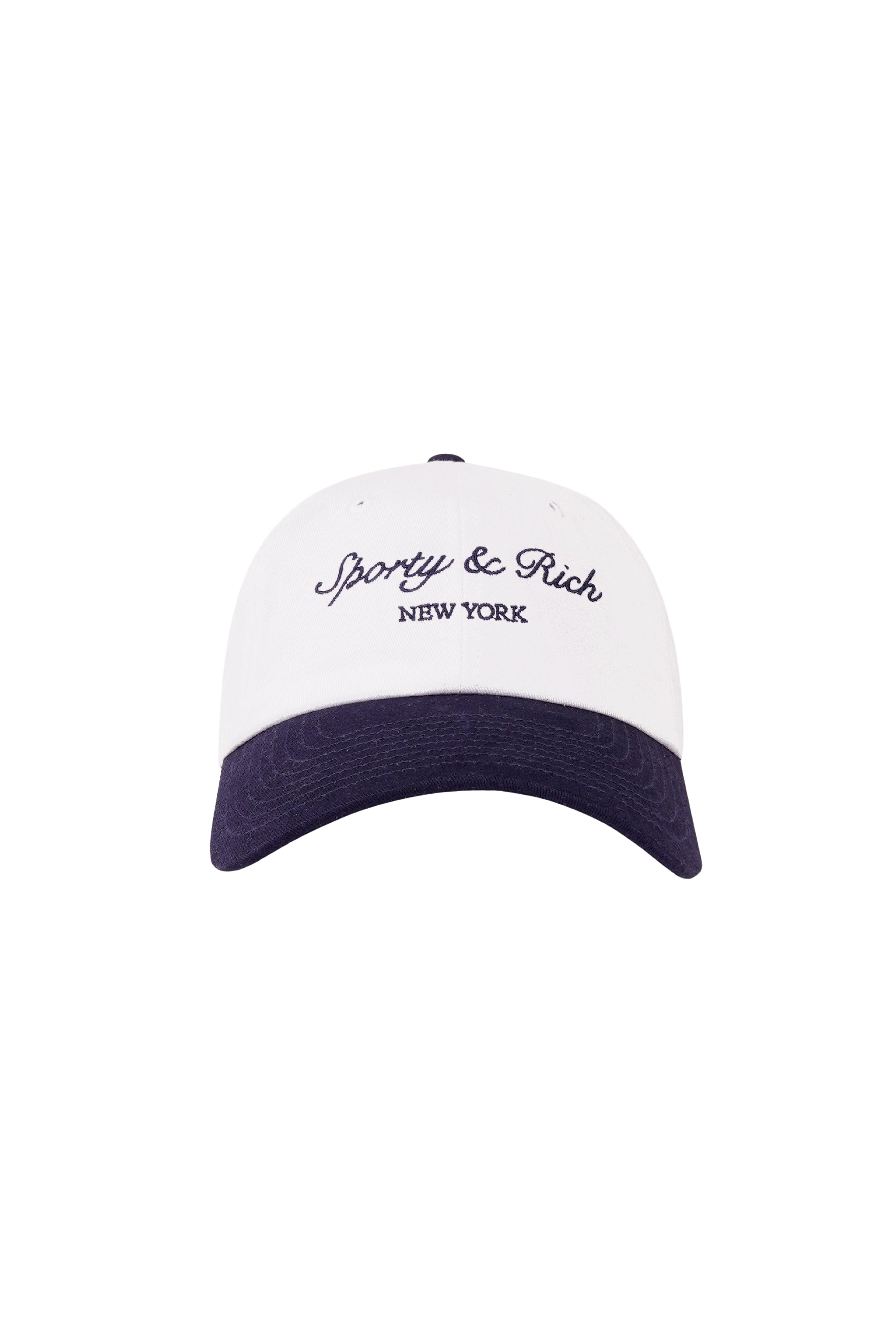 Casquette Syracuse en tissu - White & Dark Navy