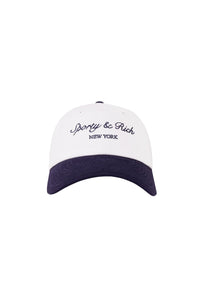 Casquette Syracuse en tissu - White & Dark Navy
