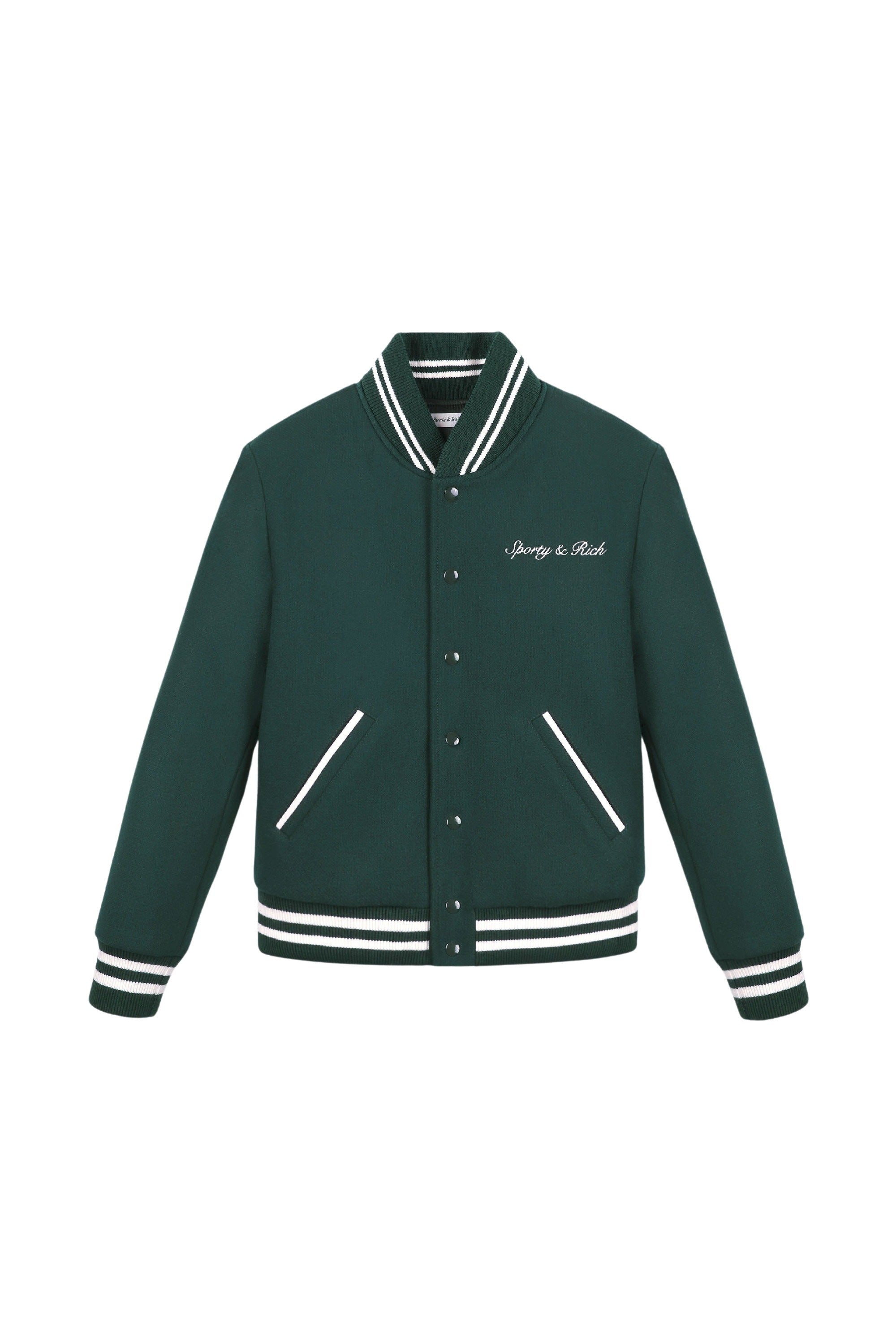 Veste bomber Varsity en laine - Forest