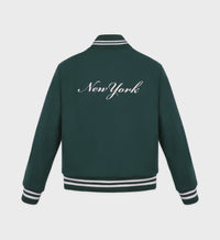 Veste bomber Varsity en laine - Forest