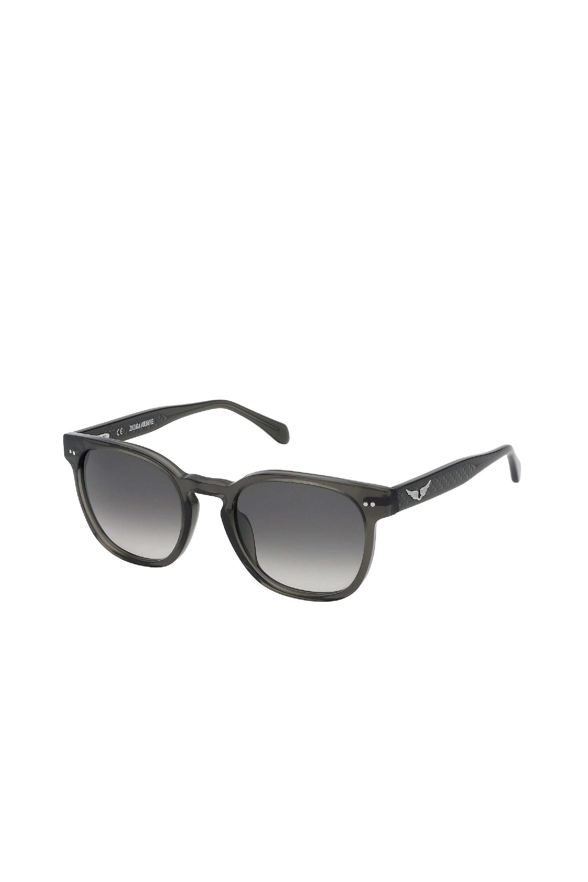 Lunettes de soleil pantos SZV323 - Shiny Transparent Dark Grey