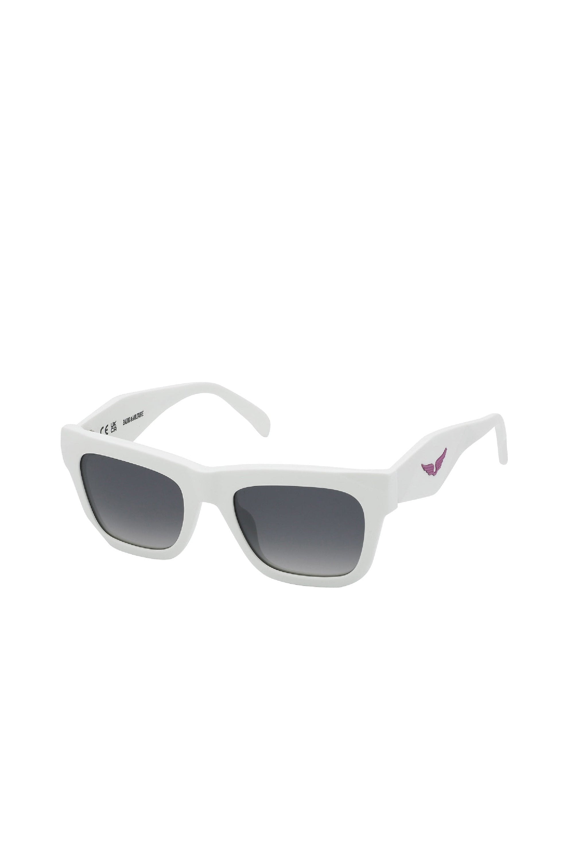Lunettes de soleil carrées SZV367 - Shiny Snow White