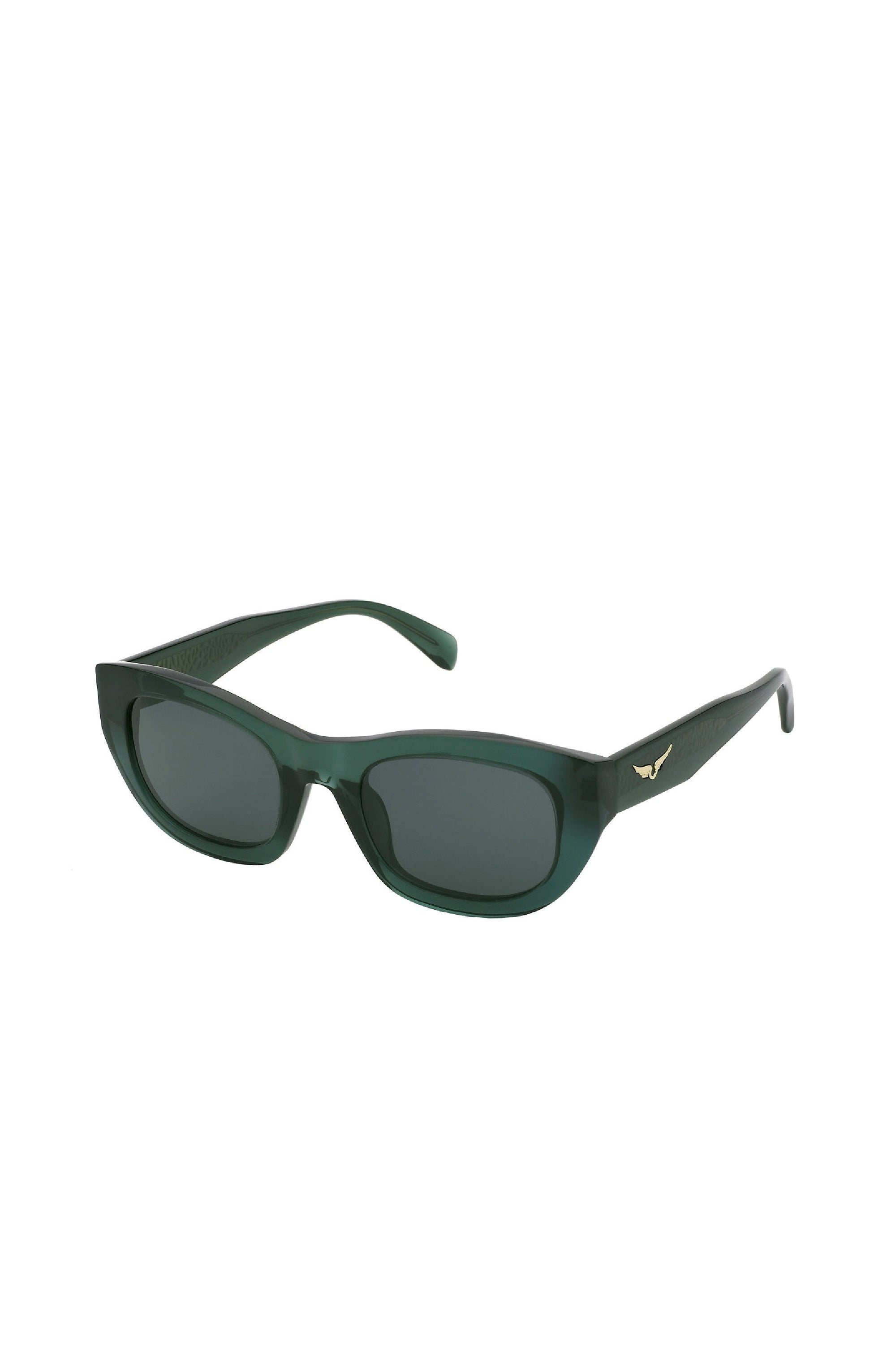 Lunettes de soleil pantos SZV408 - Transparent Bottle Green