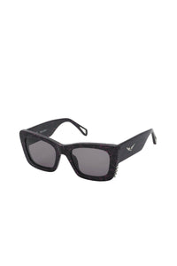 Lunettes de soleil carrées SZV411V - Shiny Plum Purple
