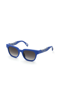 Lunettes de soleil carrées SZV417 - Shiny Blue