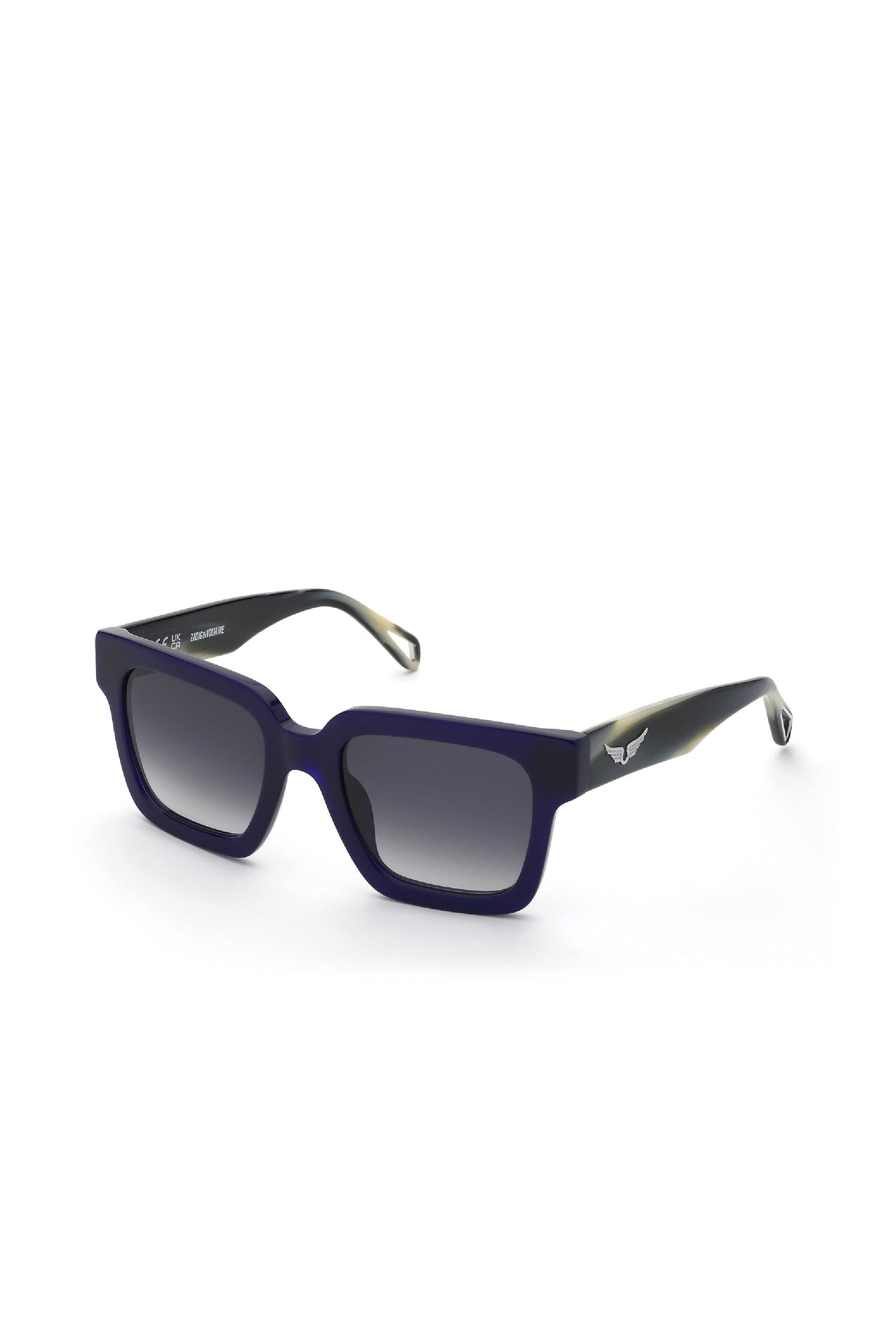 Lunettes de soleil carrées SZV420 - Shiny Opaline Blue