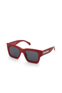 Lunettes de soleil carrées SZV421 - Shiny Red