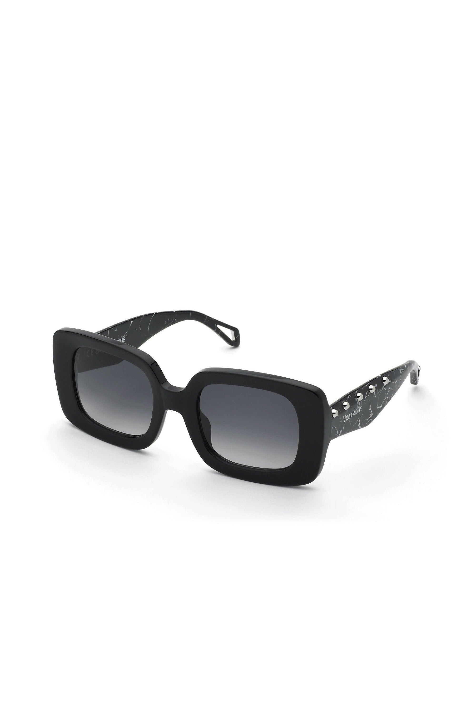 Lunettes de soleil carrées SZV423 - Shiny Black