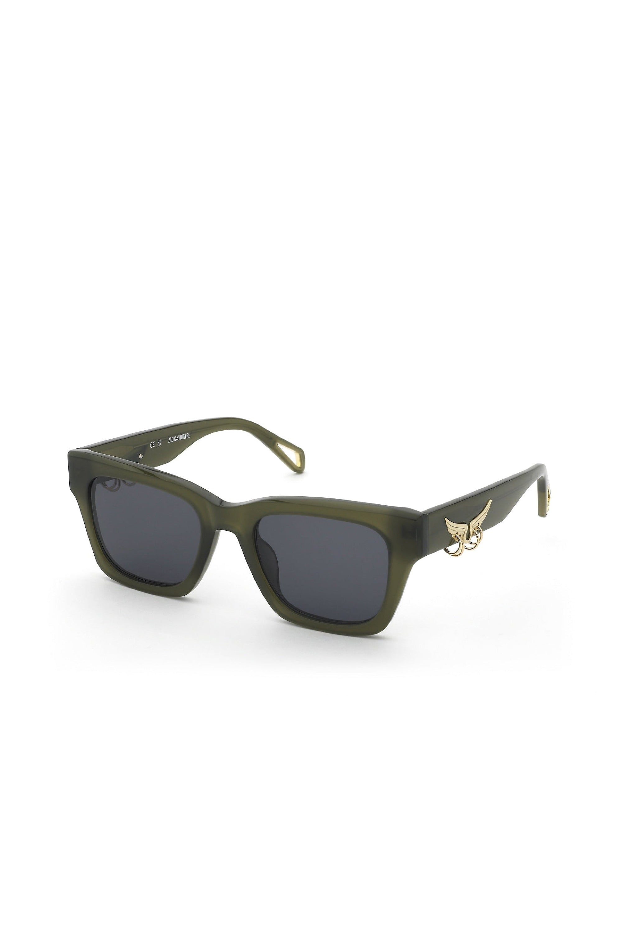 Lunettes de soleil carrées SZV461V - Matt Opal & Sage Green