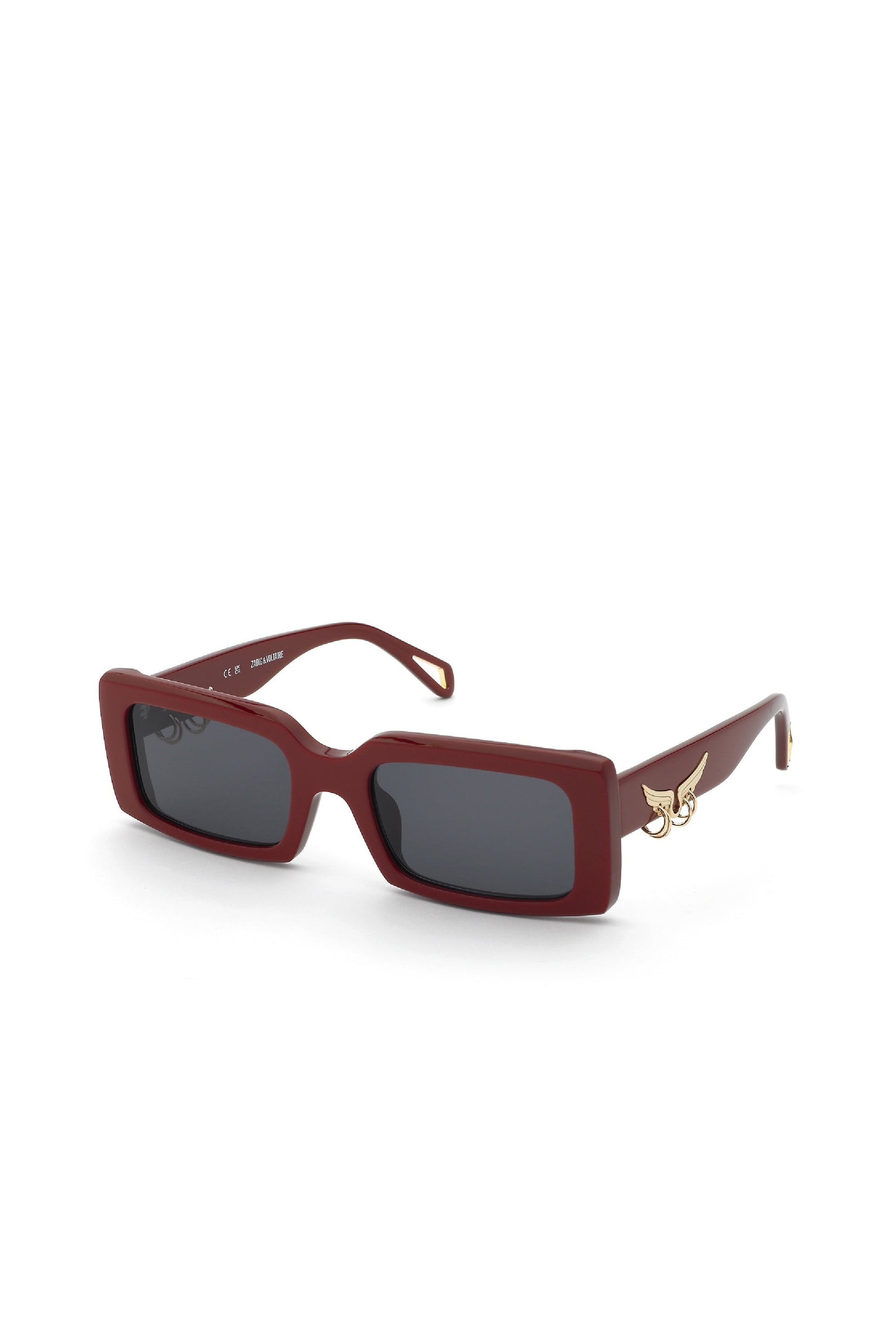 Lunettes de soleil carrées SZV462V - Shiny Red