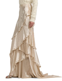 Neeva skirt in silk chiffon - Platinum