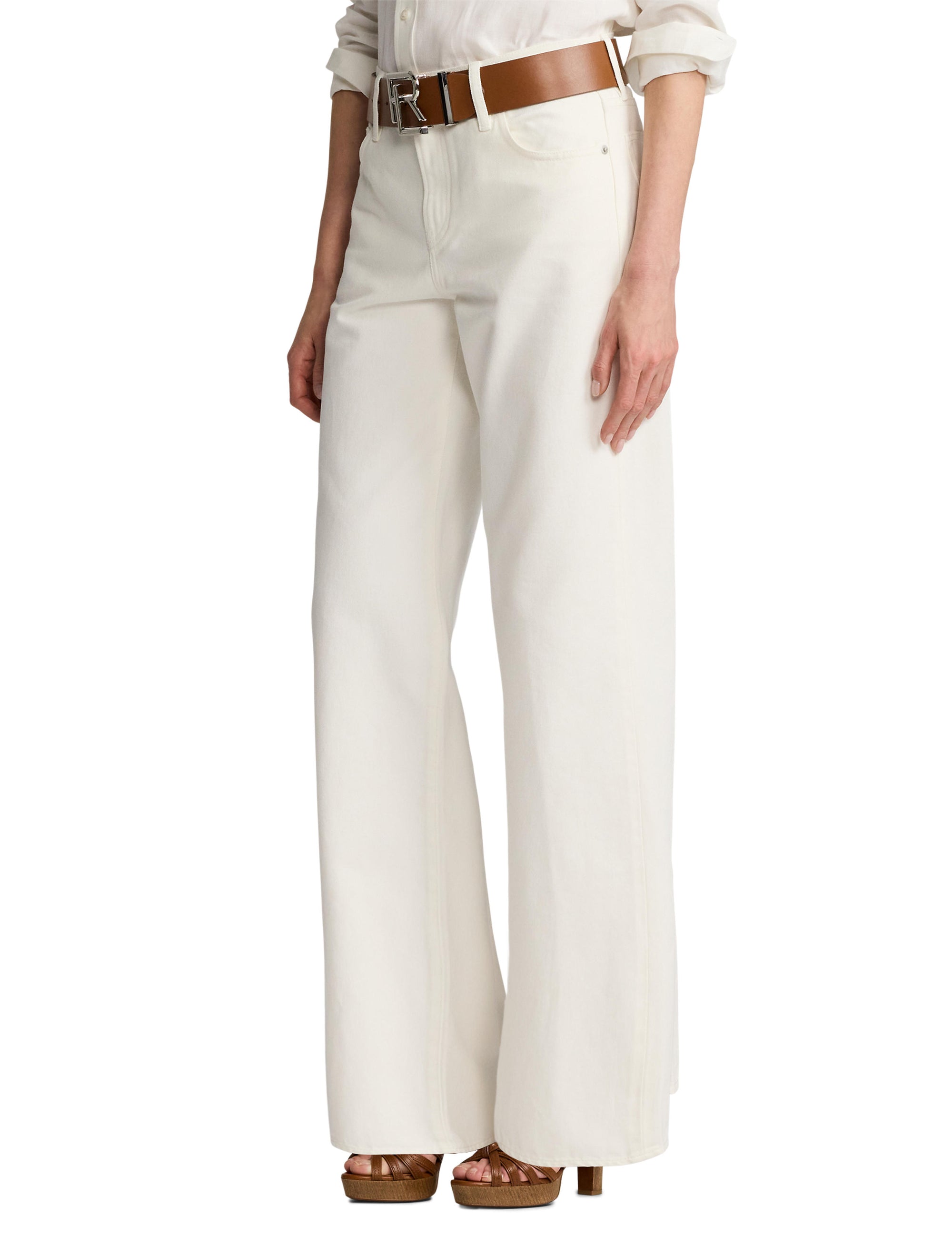 Mercer Relaxed Fit Wide Leg Jeans - Glacial White